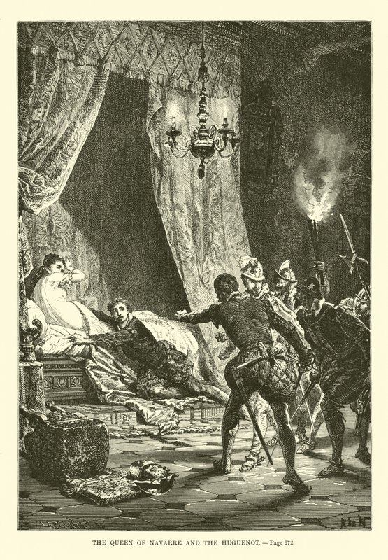 Navarre Kraliçesi ve Huguenot by French School