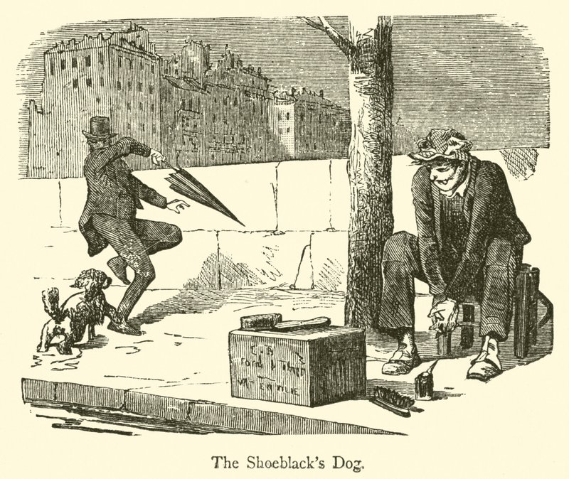 Ayakkabı Siyahının Köpeği (gravür) by French School