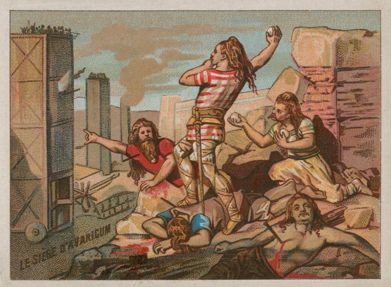 Keltler tarafından Roma Avaricum Kuşatması by French School