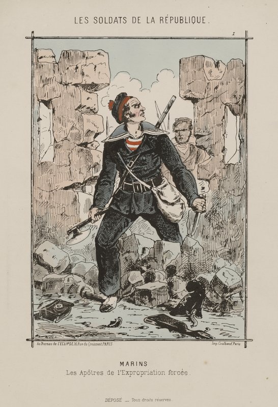 Cumhuriyetin Askerleri. Denizciler: zorla kamulaştırmanın havarileri (renkli taş) by French School