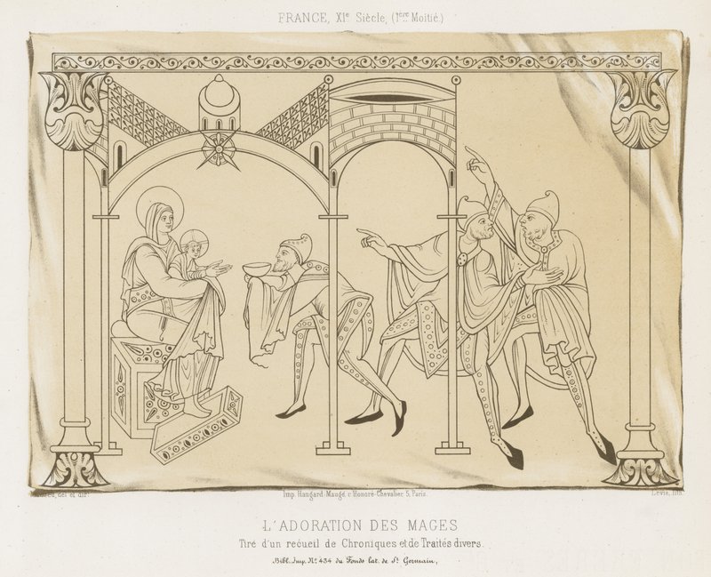 Magi hayranlığı by French School