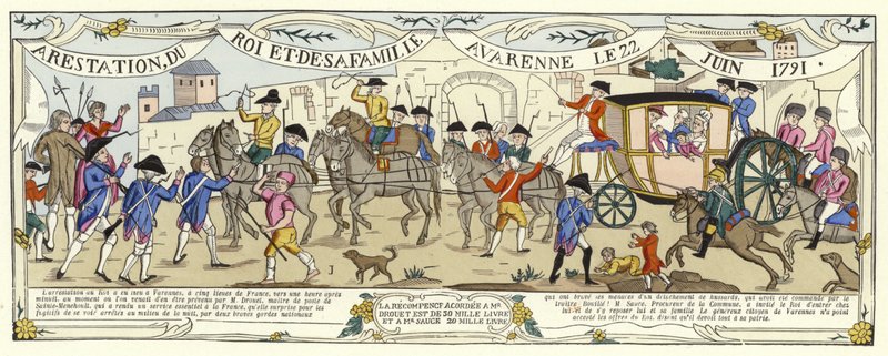 Fransa Kralı XVI. Louis ve ailesi Varennes