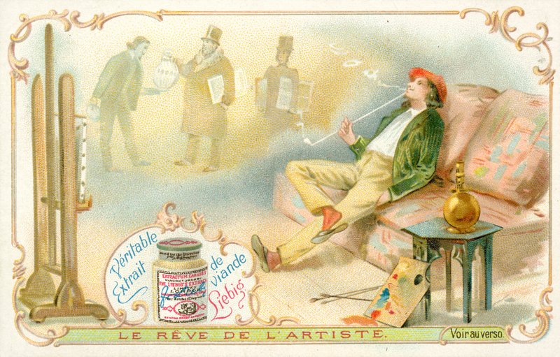 Sanatçının rüyası (chromolitho) by French School