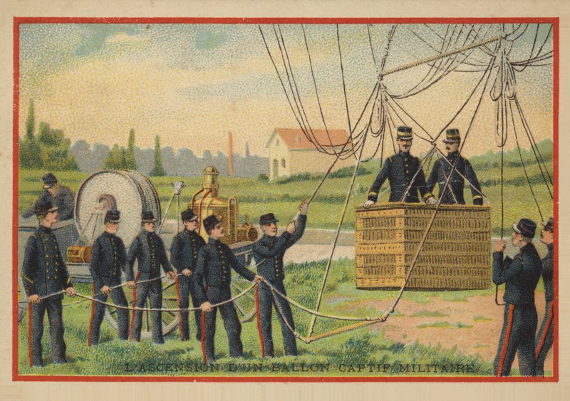 Bir balon askerinin yükselişi by French School