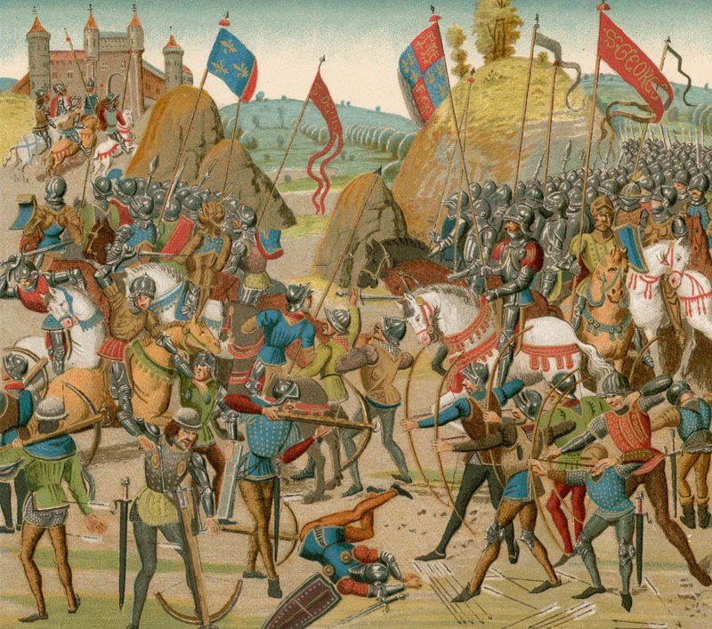 Crecy savaşı by French School