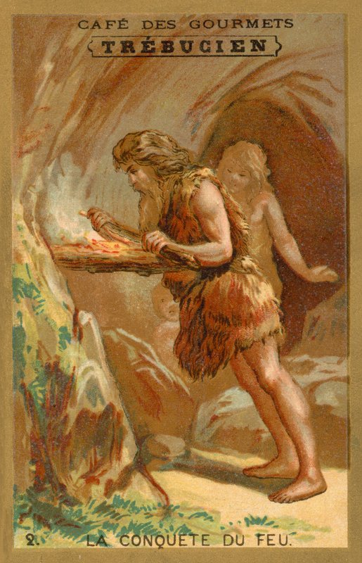 Ateşin fethi (chromolitho) by French School