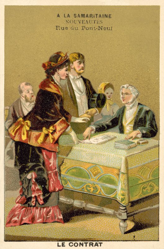 Sözleşme (chromolitho) by French School