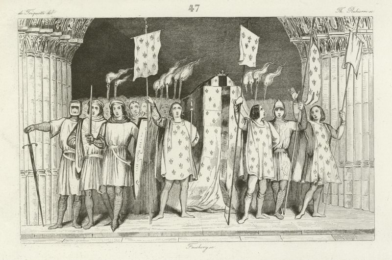 Ölü bebek John I, Fransa Kralı ilan edildi, 1316 by French School