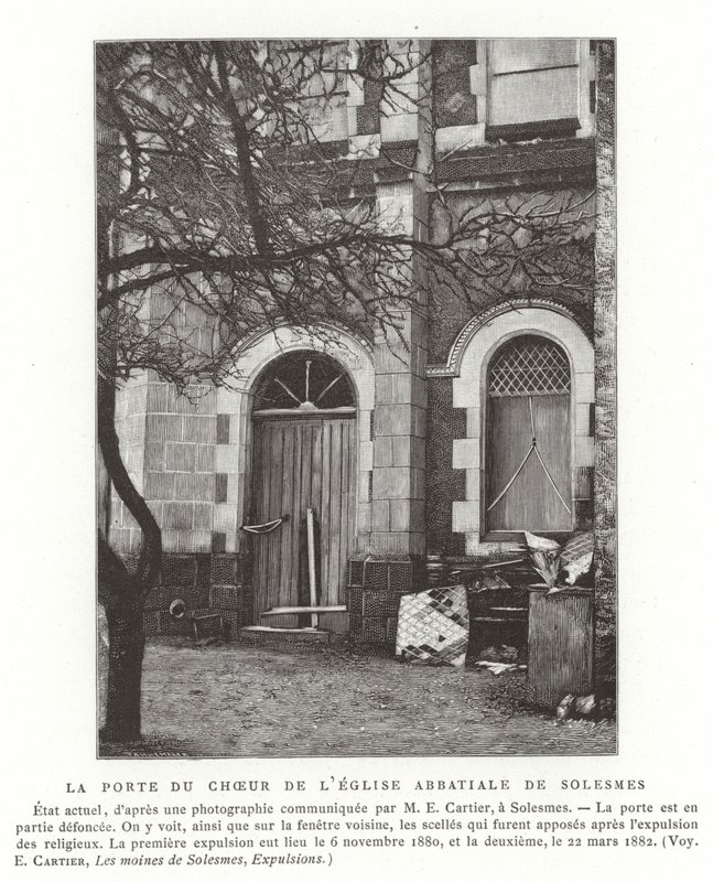 Solesmes, Fransa manastır kilisesinin korosunun kapısı by French School