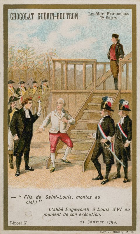 Fransa Kralı XVI. Louis'nin idamı, 21 Ocak 1793. (chromolitho) by French School