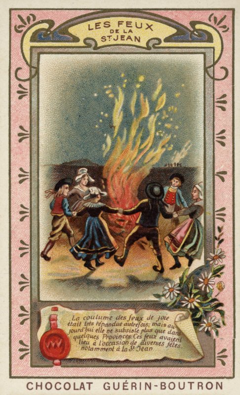 Aziz John'un (chromolitho) yangınları by French School