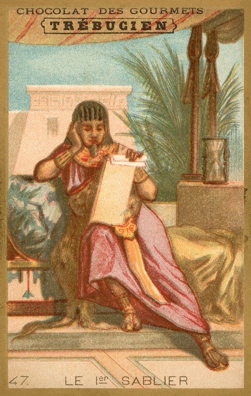 İlk kum saati (chromolitho) by French School