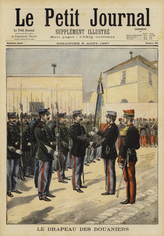 Gümrük memurlarının bayrağı, Bordeaux, Fransa, 1897 by French School