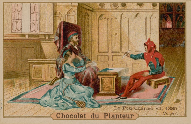 Aptal ve Charles VI, Fransa Kralı (1368-1422) by French School