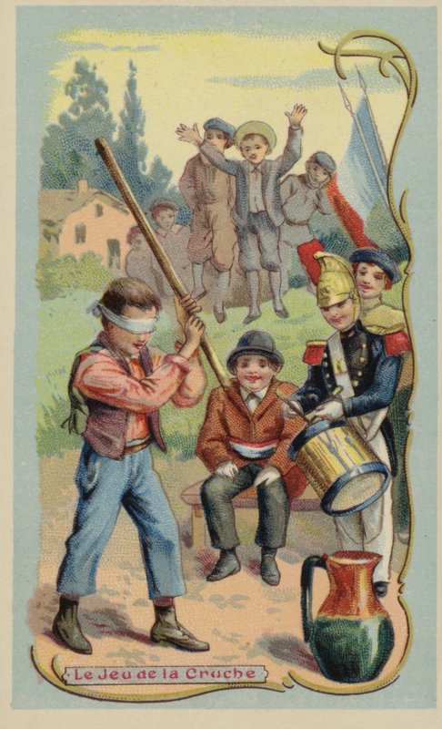 Sürahi oyunu (chromolitho) by French School
