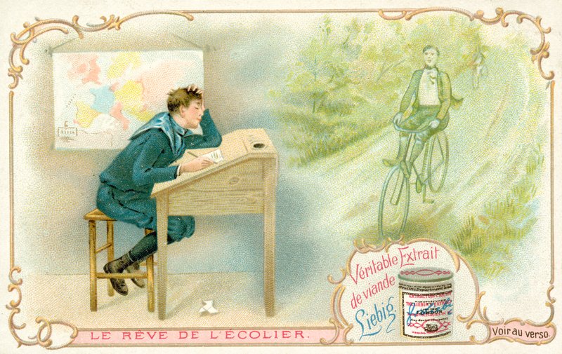 Öğrencinin rüyası (chromolitho) by French School