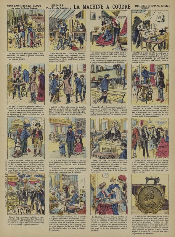 Dikiş makinesi (renkli taş) by French School