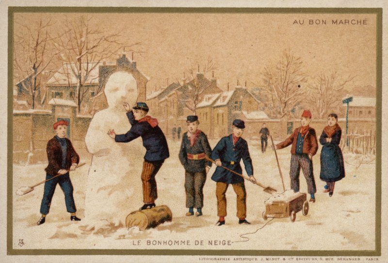Kardan adam (chromolitho) by French School