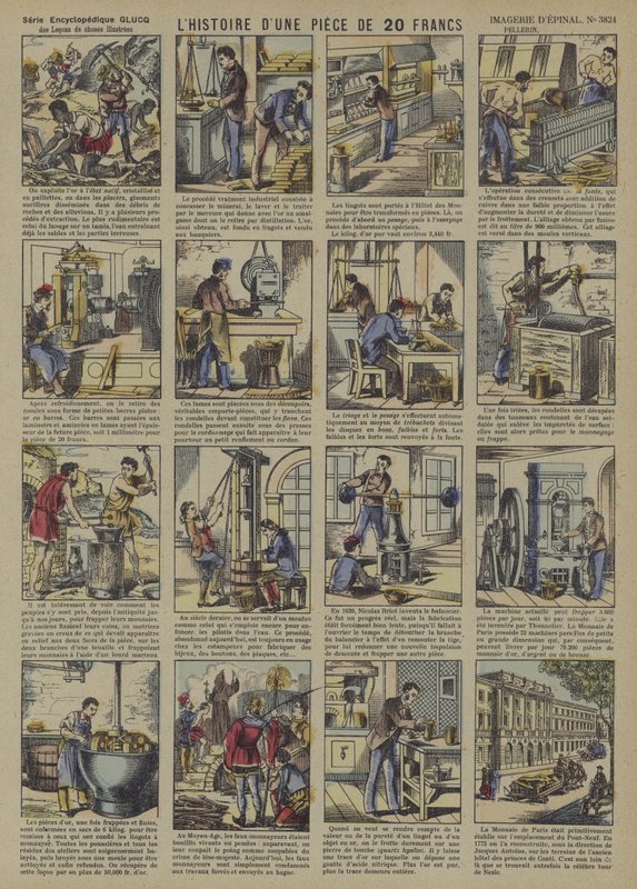 20 Franklık bir madeni paranın hikayesi (renkli taş) by French School