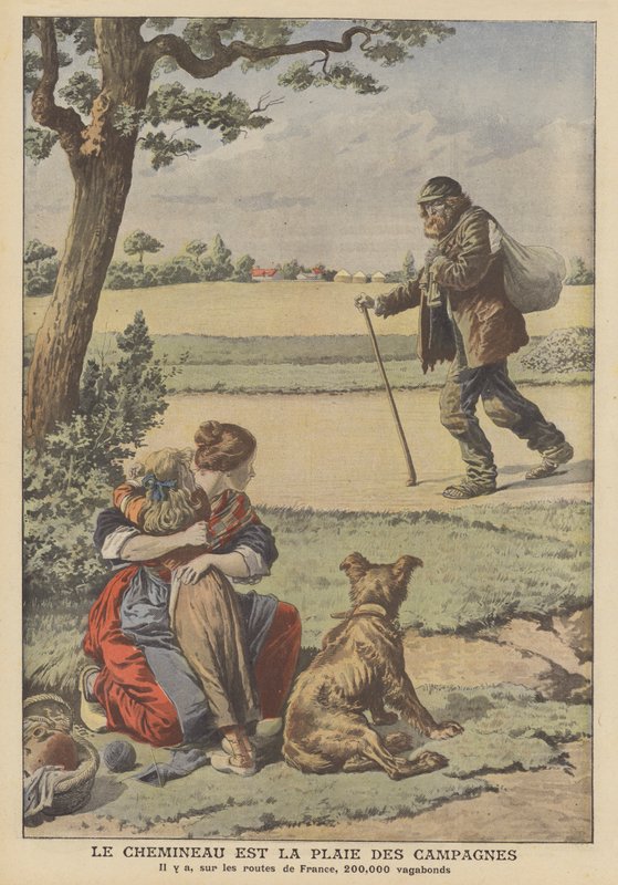 Serseri kırsalın vebasıdır (renkli taş) by French School