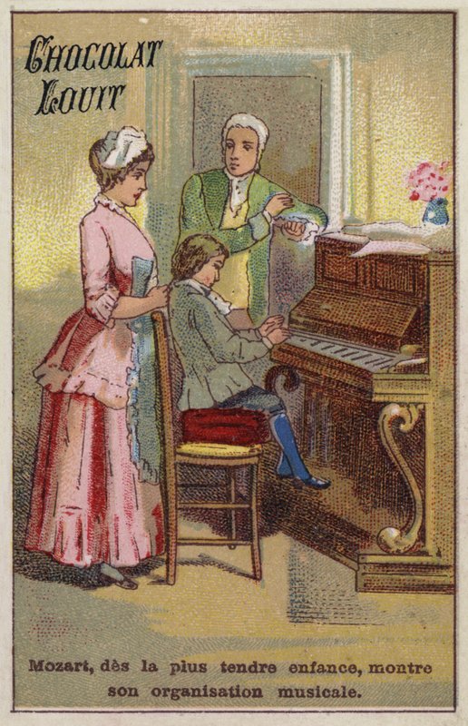Müzikal yeteneklerini sergileyen çok genç Mozart by French School
