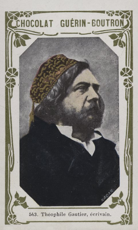 Theophile Gautier, ecrivain (renkli fotoğraf) by French School