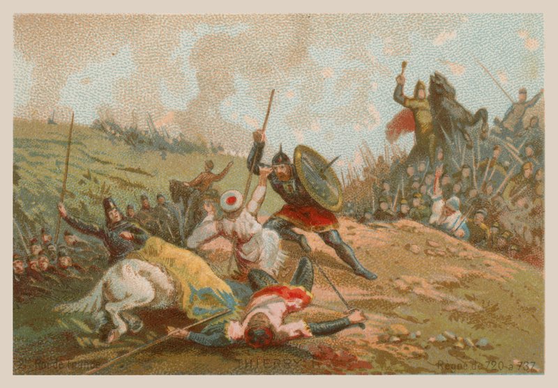 Thierry II, Fransa Kralı 720-737 by French School