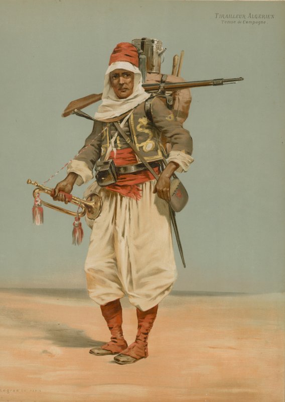Cezayir Tirailleur, Kampanya Kıyafeti by French School