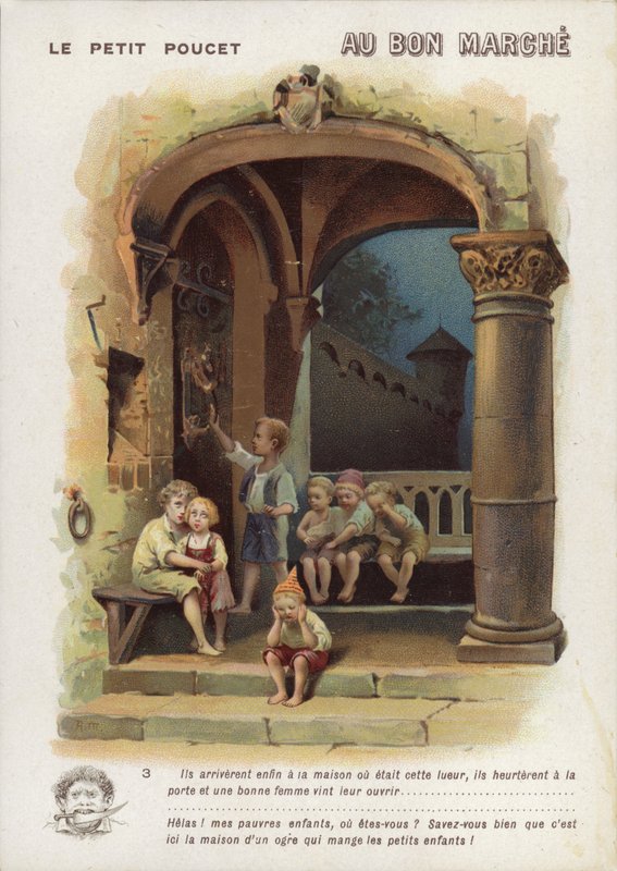 Tom Thumb, endişeli çocuklar by French School