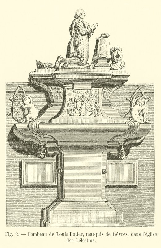 Louis Potier Mezarı, Marquis de Gesvres, Celestins kilisesinde by French School
