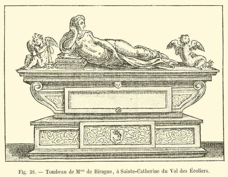 Sainte-Catherine du Val des Ecoliers'deki Mme de Birague'nin Mezarı by French School