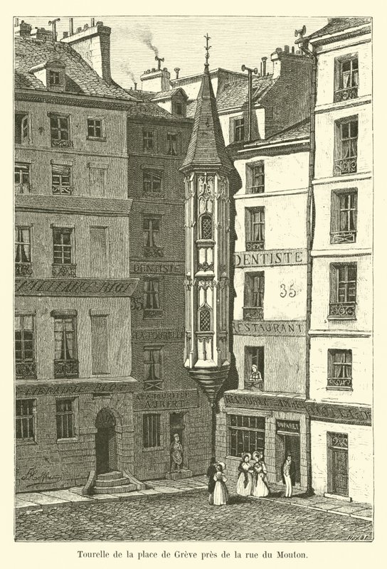 rue du Mouton yakınlarındaki Place de Greve