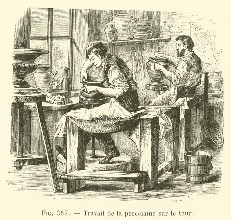 Tornada porselen işçiliği (gravür) by French School