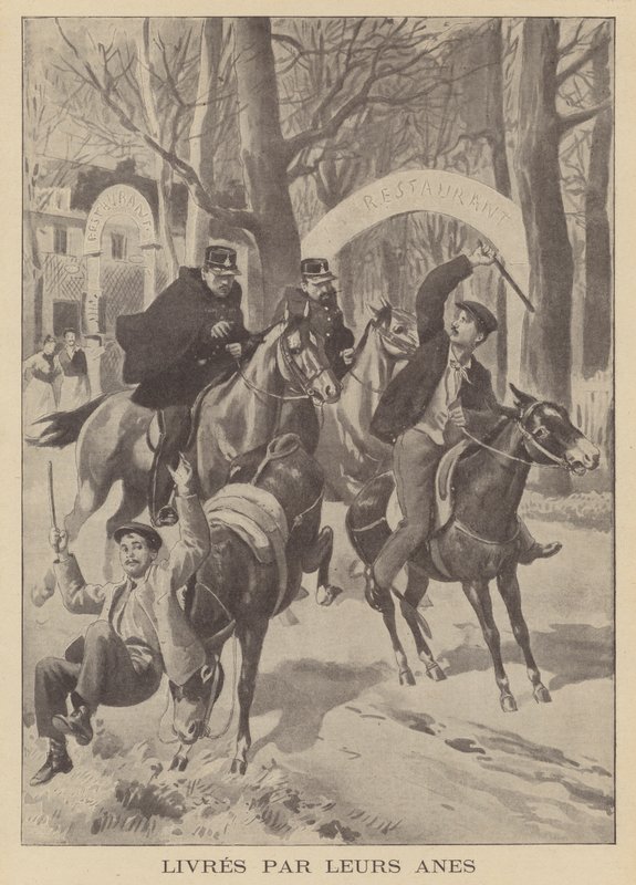 Eşekleri hareket etmeyi reddeden iki hırsız polis tarafından yakalandı (lito) by French School