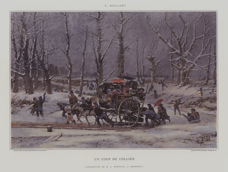 Un Coup de Collier (Bir İtme) (renkli taş) by French School