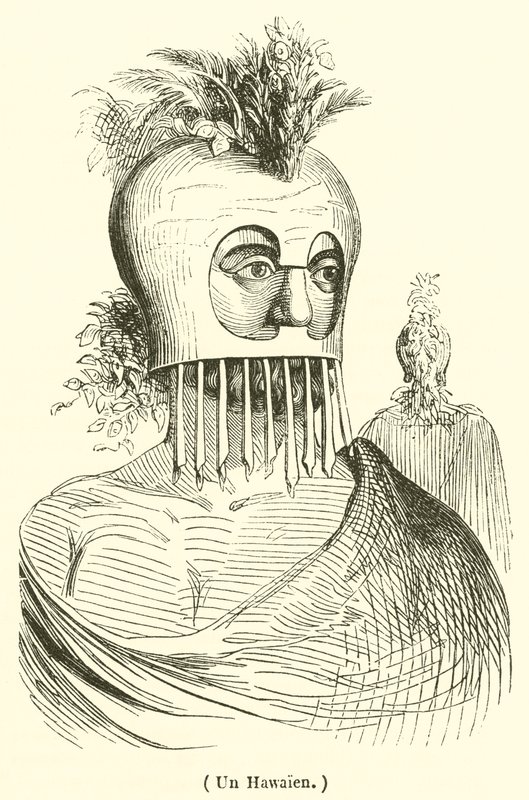 Bir Hawaii dili (gravür) by French School