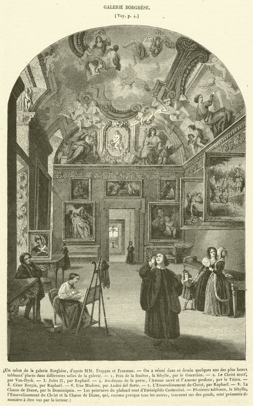 Borghese Galerisinde Bir Salon (gravür) by French School