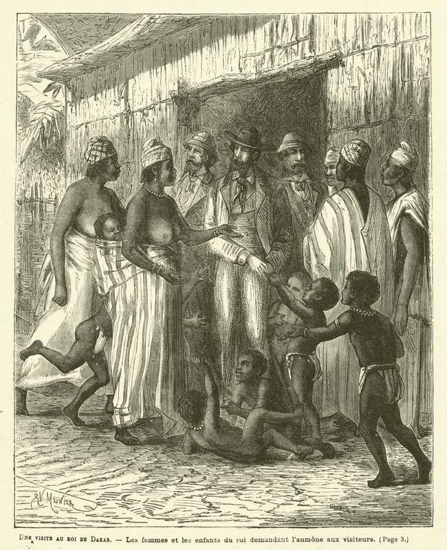 Dakar Kralına Bir Ziyaret (gravür) by French School