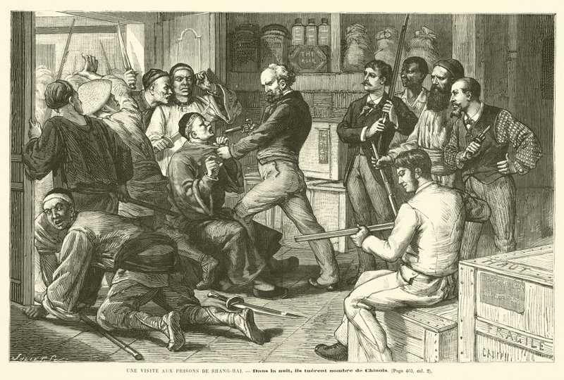 Şanghay Hapishanelerine Bir Ziyaret (gravür) by French School
