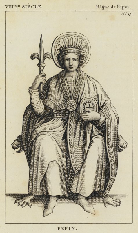 VIII Siecle, Regne de Pepin, Pepin (gravür) by French School