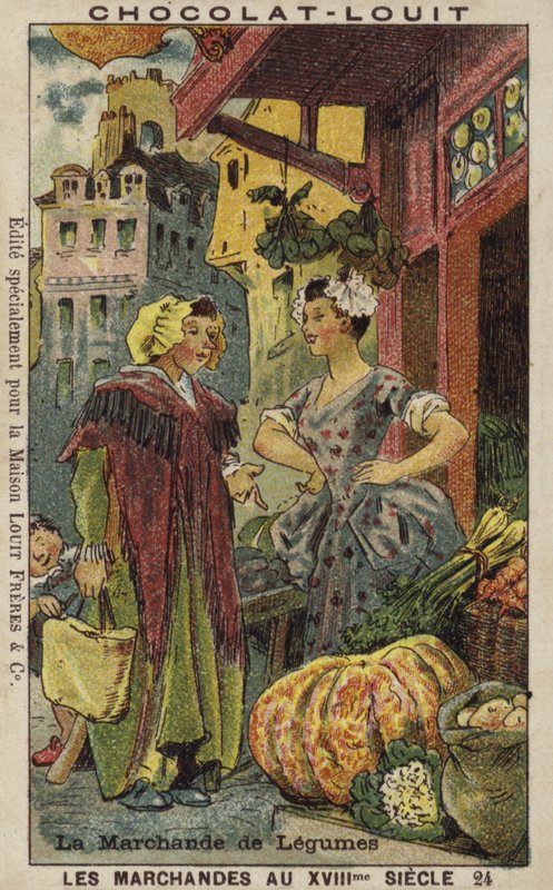 Sebze satıcısı, 18. Yüzyıl by French School