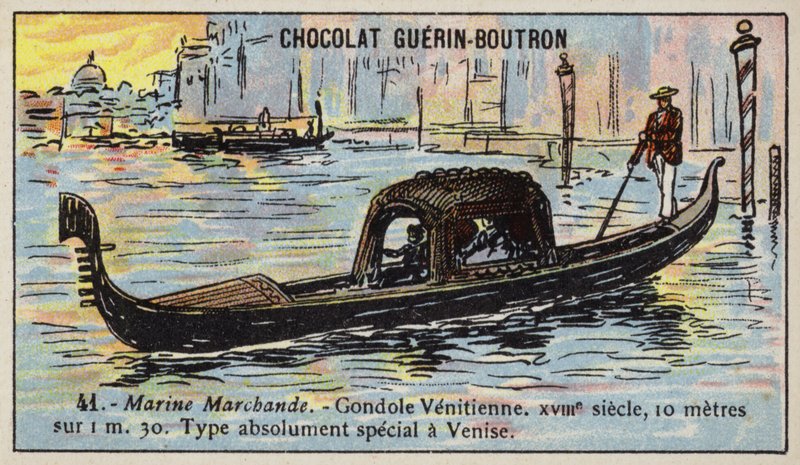 Venedik gondol by French School