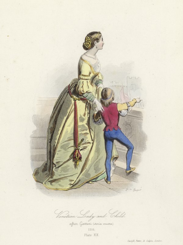Venedikli bayan ve çocuk by French School