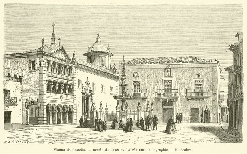 Viana do Castelo (gravür) by French School