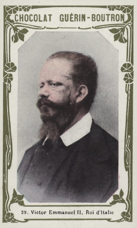 Victor Emmanuel II, İtalya Kralı (renkli fotoğraf) by French School