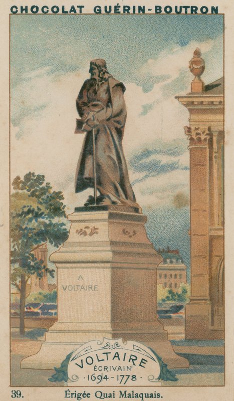 Voltaire, Yazar, 1694-1778, Erigee Quai Malaquais by French School
