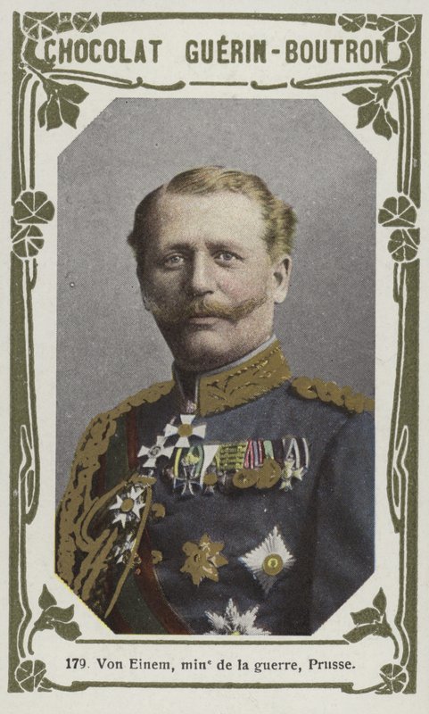 Von Einem, Savaş Bakanı, Prusya (renkli fotoğraf) by French School