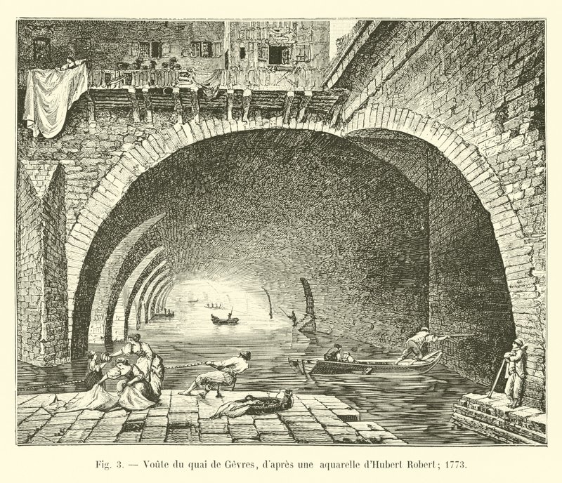 Voute du quai de Gesvres, Hubert Robert