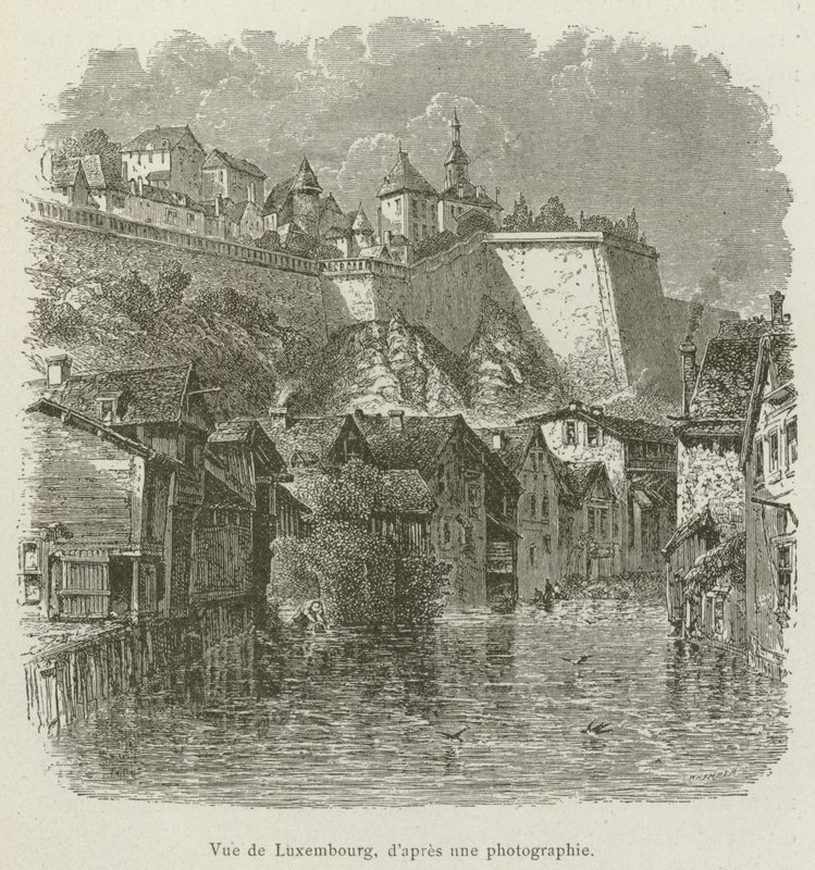 Lüksemburg görünümü (gravür) by French School