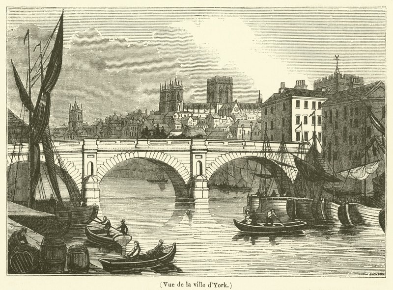York şehrinin görünümü (gravür) by French School